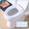 【WEJA】1Pair Portable Reusable Warm Plush Toilet Seat Filling Washable Bathroom Mat Seat Cover Health Sticky Pad Household Supplies. 