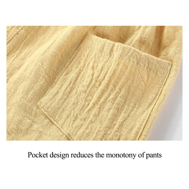 Yfashion%20Summer%20Kids%20Cotton%20Shorts%20Casual%20Loose%20Solid%20Color%20Short%20Pants%20For%20Boys%20Girls%203-8%20Years%20Old%20-%20Image%208