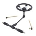UTV Steering Wheel Assembly Kit Metal 300mm Enhanced Driving Experience Go Kart Steering Wheel Kit High Strength for 110cc 125cc 140cc 150cc Vehicles. 