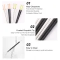 1Pairs Alloy Chopsticks Cherry Blossom Anti-slip Sushi Stick Chopsticks Reusable Dumpling Noodle Chopstick Kitchen Tableware. 