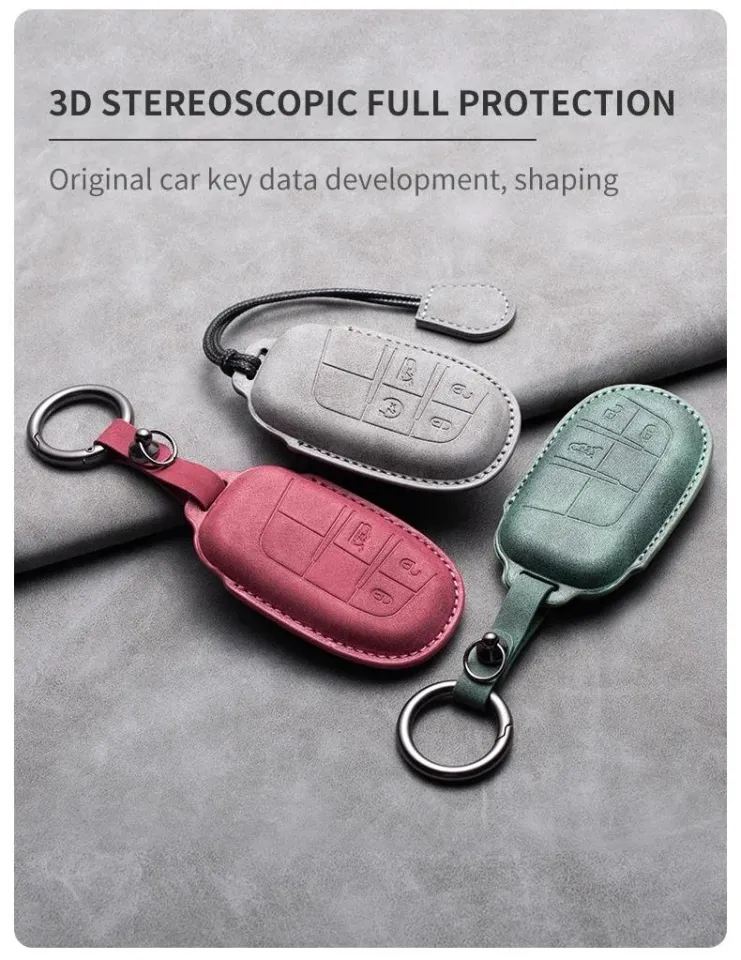 100% Leather Car Key Shell for Jeep Grand Cherokee & More 100% Leather Car Key Shell for Jeep Grand Cherokee & More