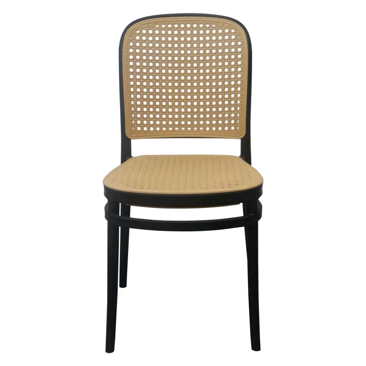 CLASSIC RATTAN STYLE PLASTIC DINING CHAIR