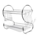 2-Layer Dish Drainer, Sttech1 Multifunction S-Shaped Dual Layers Dish Drying Rack Kitchen Collection. 