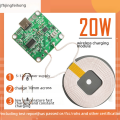 20W High Power Cell Phone Wireless Charger Module 12V Charging Pad Fast Charging Qi Standard Module Bedside Table Modification. 
