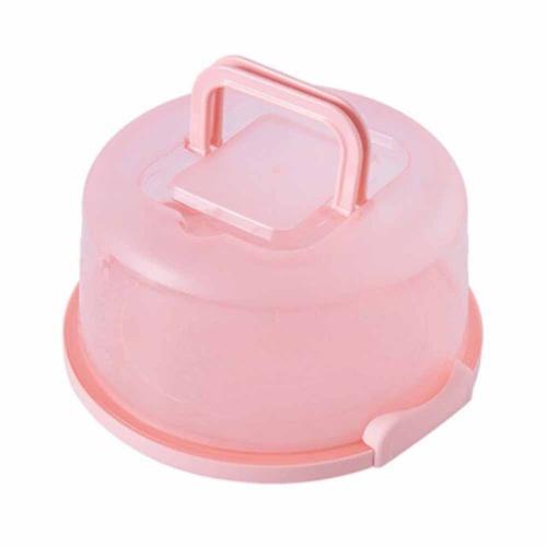 Portable Cake Storage Box Round Birthday Wedding Kitchen Baking Container Holder Cake Box Cupcake Dessert Fruit Storage Carrier|Bottles,Jars & Boxes