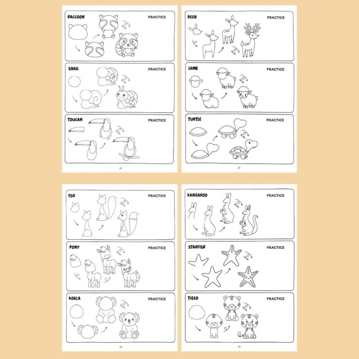 Creative%20How%20to%20Draw%20Animals%20Animals%20Drawing%20Book%20Step-by-Step%20Guide%20Illustrated%20Tutorials%20Step-by-Step%20Drawing%20Book%20Early%20Educational%20Painting%20Guide%20Figure%20Templates%20Painting%20Book%20Classroom%20-%20Image%207