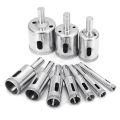 Diamond Drill Bits,10Pcs 6-32mm Hole Saw Diamond Drill Bit Hollow Core Drill Bit Set for Diamond Coating, Carbon Steel for Glass, Ceramics, Porcelain, Ceramic Tile, Marble. 