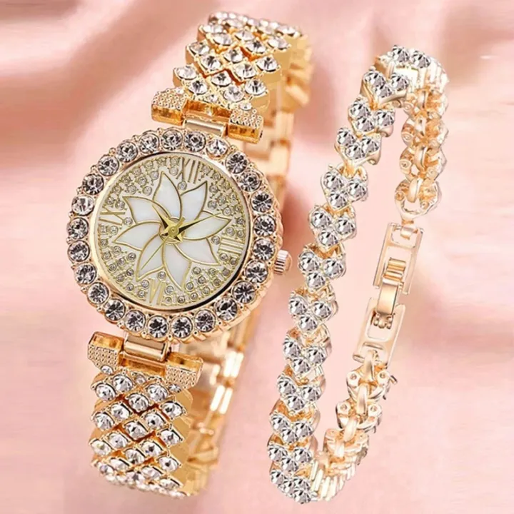 2PCS%20Luxury%20Women%20Rose%20Gold%20Watch%20Fashion%20Ladies%20Quartz%20Diamond%20Wristwatch%20Elegant%20Female%20Bracelet%20Watches%20Set%20Reloj%20Mujer%20-%20Image%207