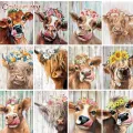 GATYZTORY DIY Paint By Number Flower Cow Oil Picture Colouring Zero Basis HandPainted Painting By Number For s On Canvas. 