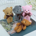 Cute Mini Teddy Bear Doll Keychain Cartoon Small Key Chain Student Bag Pendant Jewelry Party Gift. 