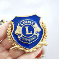 【Miga Plaza】1 x Metal LIONS CLUBS International Logo Car Auto Decorative Side Rear Emblem Badge Sticker Decal. 