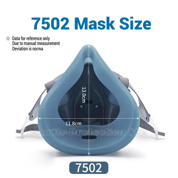 7502+2097%20Half%20Facepiece%20Mask%20Reusable%20Respirator%20P100%20Respiratory%20Protection%20Nuisance%20Level%20Organic%20Vapor%20for%203m%207502%20Mask%20-%20Image%202