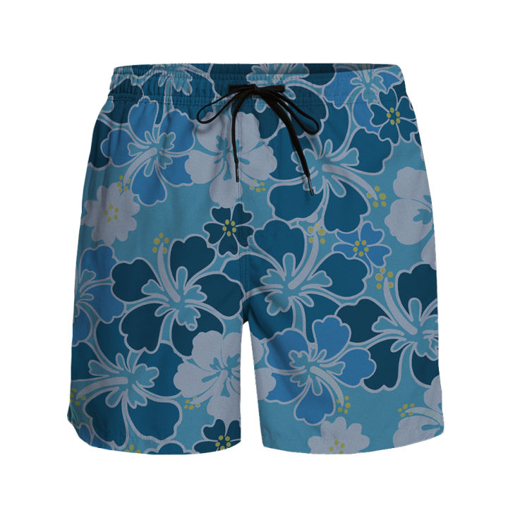 Hibiscus%20Flower%20Men's%20Vacation%20Beach%20Shorts%20Surfing%20Board%20Shorts%20Swimwear%20Shorts%20Quick%20Dry%20Swimwear%20Swim%20Summer%20Sports%20Trunks%20-%20Image%203