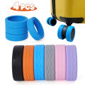 4/8pcs Silicone Travel Luggage Caster Silent Sound Wheels Protection Cover For Reduce Wheel Wear. 