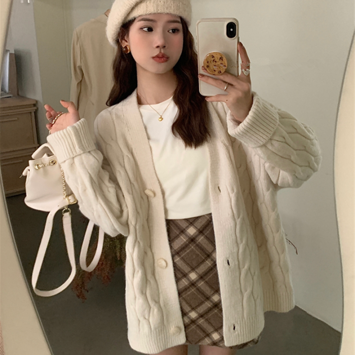 Christmas%20New%20Year%20Red%20Sweater%20Coat%20for%20Women%20Autumn%20and%20Winter%202024%20New%20Popular%20Idle%20Style%20Knitted%20Cardigan%20High%20Sense%20-%20Image%203