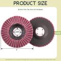 (VDZI) 6PCS 4 Inch 240 Grit Red Nylon Fiber Flap Discs with Sandpaper,perfect for Paint Remove & Stainless Steel Tube Polishing. 