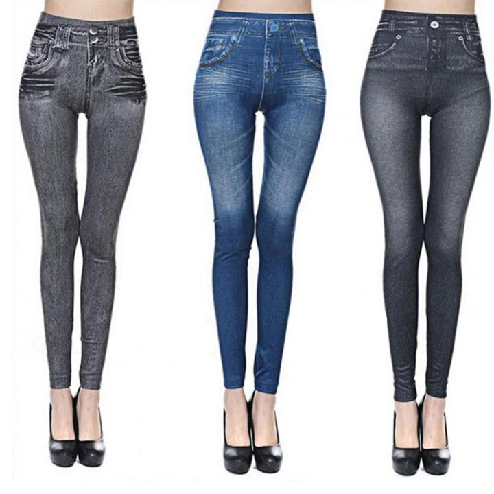 【HOT】 Jeans Sexy Denim Pants Long High Waist Denim Women Jeans Fashion Print Stretch Pencil Pants For Shopping
