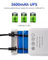 12V-2A Uninterrutible power supply for WiFi,Router,Modem,Security Camera Mini UPS 4 hours Battery Backup Surge Protector. 