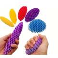 Fidget Toy Big Worm Shaped Fidget Unpacking Morphing Worm Six Sided Pressing Stress Relief Decompression Worm Stress Relief Toy Top  Light Spinner Hand Top Spinner Spiner Finger Stress Relief Kids Adult LED Light Fidget Spinner, Rainbow Fidget. 