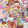 80pcs Labubu Monster Cartoon Waterproof Stickers Pack Cute Water Bottle Laptop Skateboard Scrapbook Anime Accessories. 