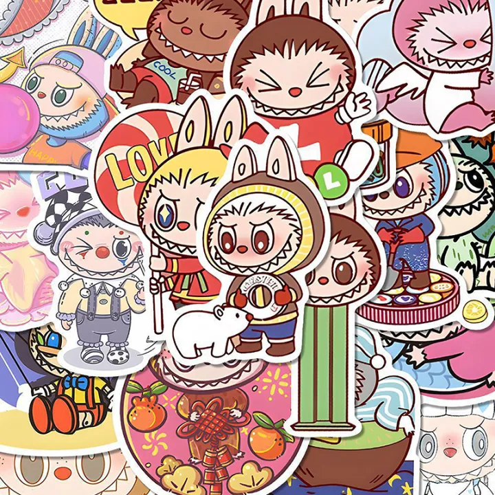 80pcs%20Labubu%20Monster%20Cartoon%20Waterproof%20Stickers%20Pack%20Cute%20Water%20Bottle%20Laptop%20Skateboard%20Scrapbook%20Anime%20Accessories%20-%20Image%202