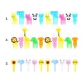 MUMU 10 PCS/ 30 PCS Bento Toddler Vegetable Crockery Reusable Cartoon Animal Farm Toothpicks Kids Food Picks Children Fruit Forks. 