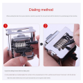 1Set Automatic Coder 4Digit Number Machine Production Date Manual Coder Numbering Advance Machine Quick-Drying Ink Black White. 