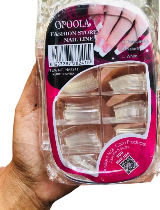 Opoola ni02 Nail Soft Gel Nail Tips Box 100pcs Square Shape Medium ...