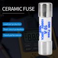 Multimeter 10 x 38mm 1000V 10A Cylinder Ceramic Fuse White. 