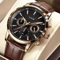 New LIGEx Luxury Leather Band / Stainless Steel Watches Quartz Analog Wrist Watch For Men Gents Boys Woch - Black Brown White Blue. 