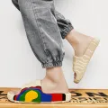 Summer Men Slippers Women Outdoor Beach Shoes Thick Bottom Indoor Bathroom Non-slip Slippers Parent-child Shoes Sandals 2022 New. 