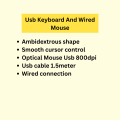 Usb Keyboard And Wired Mouse. 