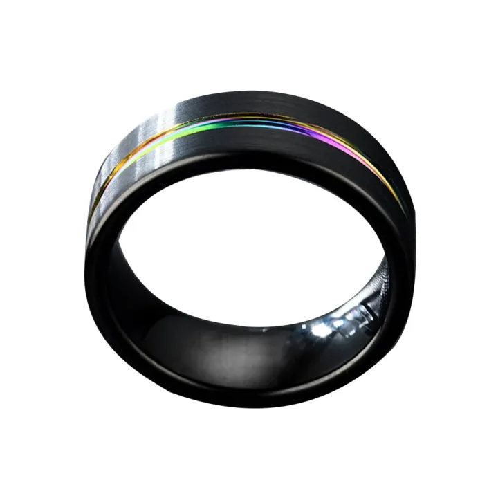 BAC 8mm high quality black ring fashion ring groove ring/brushed ring/fashion ring