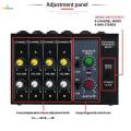 Audio Mixer 8 Channel Input Professional Line Mixer Sound Mixing Console Low Noise for Microphones. 