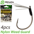【SmartHorizon】Ryugi Japan Original Weed Guard Fishing Hook Lure Weedless HookDrop Shot Wacky Rig Senko Fishing Bass Neko Rig Lure Accessories. 