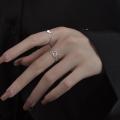 Cute Hollow Heart Open Rings For Women Geometric Silver Color Personality Rings Set Korean Style Elegant Simple Ring Jewelry. 