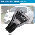 Universal Engine Hood Vent Air Intake Cover Glossy Black Car Parts. 