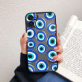 Lucky Eye Blue Evil Eye Print Phone Case For iPhone 11 13 14Pro MAX 12 XS XR 7 SE2 X 8 15Plus Shockproof Hard Matte Cover Fundas. 