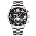 【Miga Plaza】Fashion Mens Watches Luxury Stainless Steel Quartz Wristwatch Calendar Luminous Clock Men Business Casual Watch Reloj Hombre. 