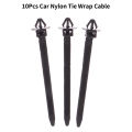 10Pcs Car Nylon Tie Wrap Cable Fixed Fasteners Clips Black Car Cable Fastening Zip Strap For All Cars GENGLI. 