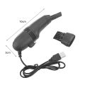 HelloWorld Keyboard Cleaner Strong Suction Portable Mini USB Vacuum Handheld Keyboard Dusting Brush for Computer. 