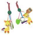Hanging Baby Rattle Toy with Music and teether squeaky sound for Crib Stroller. 