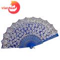 Vist Fox Folding Fan Exquisite Floral Pattern Chinese Style Gift Hand Fan. 