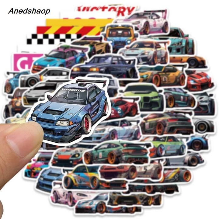 Anedshaop Bargain price 10/30/50pcs JDM Logo Racing Car Stickers Anime ...