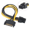 SATA Power to 6pin PCIe PCI-e PCI Express Adapter Cable For Video Card. 