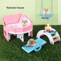 Exercise Play Toys Swing Small Animal Hedgehog Gerbil Hamsters House Pet Sport Exercise Toys Set Rainbow Bridge. 