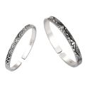 925 Sterling Silver Vintage Handmade Couples Bracelets New Fashion Simple Thai Silver Birthday Jewelry Gifts for Women. 