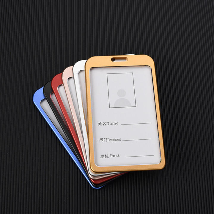 Aluminum Alloy Work Name Card Badge Holders Card Holder Credit ID Bank Card Photo Holder Bus Card Protective Case