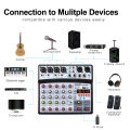 BMG-06D 6 Channels Sound Card Mixer with 16 DSP Bluetooth / USB Interface / Record / MP3 / 48V Phantom Power Audio Mixer. 