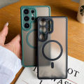 New Models Frosted MagSafe Phone Case for Samsung Galaxy S25 Ultra S24 FE Simple Matte Wireless Charging Hard PC Soft Edge Cover. 